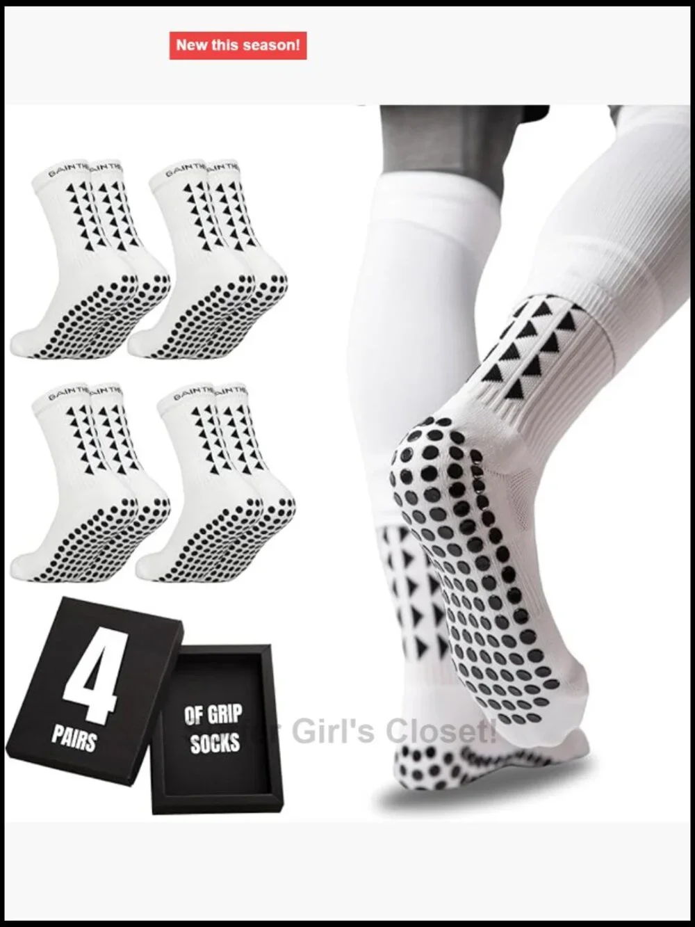 Grip Soccer Socks - Set - Anti-Slip Athletic Socks